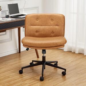Sedia da ufficio - Senza braccioli - Ergonomica - Altezza regolabile - Con rotelle - Nera