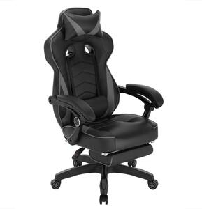 Sedia ergonomica per il gaming e per l'ufficio - Sedia da lavoro confortevole - Schienale regolabile - Poggiapiedi