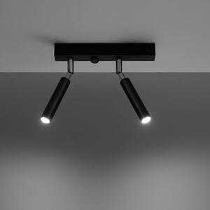 Euluna Nicanor spot da soffitto nero/cromo 2 luci