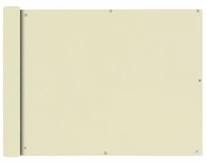 Paravento da Balcone in Tessuto Oxford 90x600 cm Crema