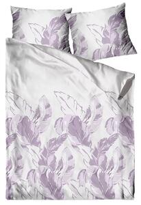 Biancheria da letto premium in cotone con foglie viola Rozmer: 140x200 cm | 1 x 70x80 cm