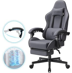 Sedia da gaming - Schienale alto ergonomico - Seduta con molle a tasca - Materiale traspirante - Grigia