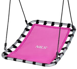 Altalena per bambini rettangolare colore rosa