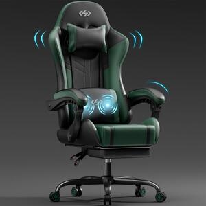 Sedia ergonomica da gaming - Sedia da ufficio - Sedia da gioco - Sedia da lavoro - Sedia nera - Schienale regolabile
