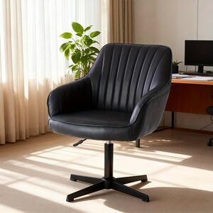 Sedia da ufficio – Sedia ergonomica da ufficio con supporto lombare – Giratoria e regolabile in altezza – Nera