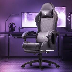 Sedia da gaming ergonomica - Sedia da gaming nera - Sedia da ufficio - Poltrona reclinabile - Sedia da gaming per computer