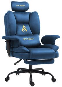 Sedia da gaming – Design ergonomico – Rivestimento in velluto – Schienale regolabile – Portata massima: 130 kg