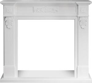 Truman - Cornice per Camino 121x108x38 cm Rivestimento Decorativo in Legno MDF Bianco