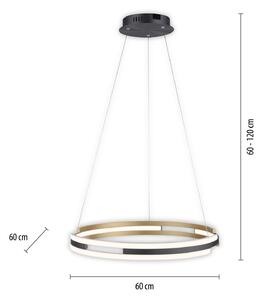Q-Smart-Home Paul Neuhaus Q-Beluga lampada LED sospens. ottone
