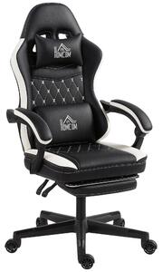 Sedia da gaming - Sedia da ufficio - Sedia per computer - Sedia da gaming reclinabile - Sedia ergonomica - Nera/Bianca