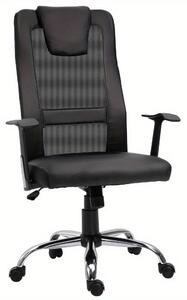 Sedia da ufficio – Sedia ergonomica per ufficio con altezza regolabile e funzione oscillante – Nera