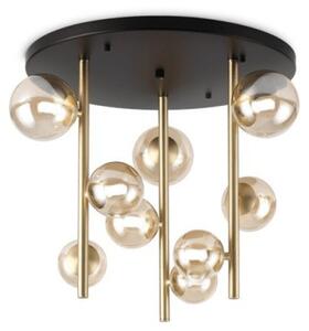 Ideal Lux Perlage PL9 lampada da soffitto classica in vetro - Ambra
