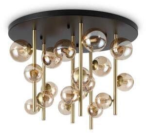 Ideal Lux Perlage PL18 lampada da soffitto design classico ambra