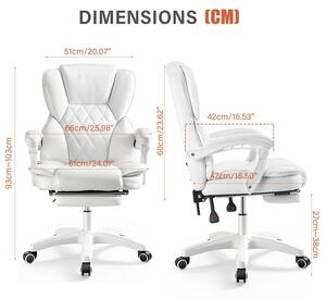 Sedia ergonomica da ufficio - Sedia da ufficio con poggiapiedi - Sedia da ufficio - Sedia girevole - Sedia da gaming