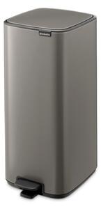 Cestino per la spazzatura grigio in acciaio con pedale 30 l Bo – Brabantia