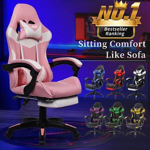 Sedia da gaming - Sedia per videogiochi - Sedia da ufficio - Sedia per gamer - Sedia da gaming nera e gialla - Design ergonomico