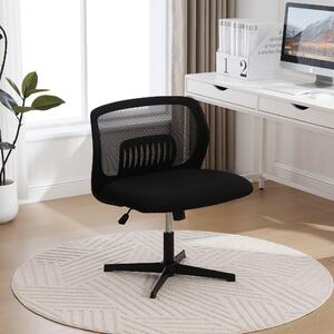 Sedia da ufficio ergonomica senza braccioli, girevole a 360° e regolabile in altezza, con funzione basculante