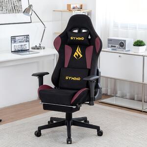 Sedia ergonomica da gaming - Sedia da ufficio - Sedia da gaming - Sedia per PC - Sedia girevole - Con poggiapiedi