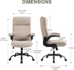 Sedia da ufficio ergonomica - Sedia da scrivania - Sedia da lavoro - Sedia per ufficio - Sedia girevole - Braccioli pieghevoli
