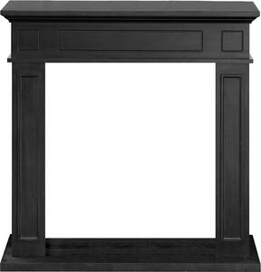 Jefferson - Cornice per Camino 89,5x90,5x28 cm Rivestimento Decorativo in Legno MDF Nero