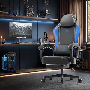 Sedia da gaming - Sedia da ufficio - Sedia da corsa - Sedia ergonomica - Sedia da computer - Con poggiapiedi
