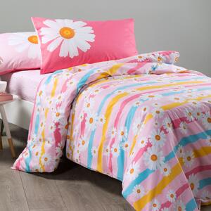 Copripiumino Con Federe In Cotone Margherite Piazza E Mezza Caleffi Kids Ragazza Caleffi