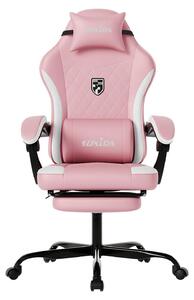 Sedia ergonomica da gaming - Sedia da corsa - Sedia da ufficio - Sedia da gioco - Sedia per computer - Con poggiapiedi - Con supporto lombare