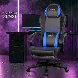Sedia ergonomica da gaming - Sedia da ufficio - Poltrona sacco - Sedia da gaming - Blu - Rotazione a 360° - Altezza regolabile