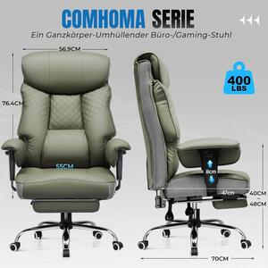 Sedia ergonomica da ufficio - Sedia da gaming - Sedia per ufficio - Sedia da lavoro - Sedia girevole - Particolarmente robusta, fino a 180 kg