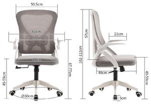 Sedia da ufficio – Sedia direzionale ergonomica con imbottitura in memory foam e altezza regolabile – Nera