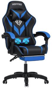 Sedia da gaming - Sedia da ufficio - Sedia per giocatori - Poltrona reclinabile - Sedia per computer - Con massaggio lombare a 2 punti