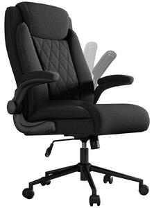 Sedia ergonomica da ufficio - Sedia per ufficio - Sedia da lavoro - Sedia per computer - Sedia da ufficio nera - Portata massima: 500 kg
