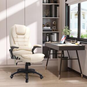 Sedia ergonomica da ufficio - Arredamento per ufficio - Sedia da lavoro - Sedia massaggiante - Poltrona confortevole - Bianco crema
