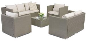 Mobili da giardino in technorattan Roma Coffee 7 Garden Point grigio chiaro