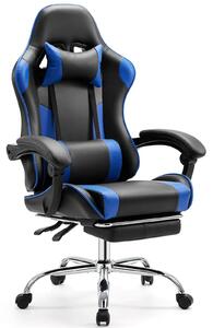Sedia da gaming - Sedia da ufficio - Altezza regolabile - Rivestimento in ecopelle confortevole - Con poggiatesta e supporto lombare