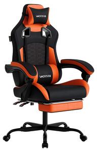 Sedia da gaming - Sedia per giocatori - Sedia da ufficio - Sedia da corsa - Colore nero e arancione - Design ergonomico - Imbottitura in memory foam