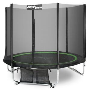 Trampolino da giardino premium con rete esterna 183cm Jump Hero 6FT