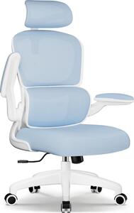 Sedia da ufficio ergonomica con poggiatesta, braccioli e supporto lombare regolabili, adatta a utenti fino a 150 kg