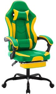 Sedia da gaming verde - Sedia ergonomica per gaming e per ufficio, con supporto lombare