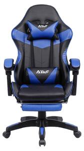 Sedia ergonomica da gaming - Sedia da ufficio - Sedia reclinabile per videogiochi - Sedia da lavoro - Poltrona da scrivania - Con poggiapiedi regolabile