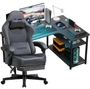 Sedia da gioco – Sedia da ufficio – Sedia da corsa – Altezza regolabile – Rotazione a 360° con ruote girevoli