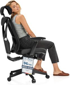 Sedia da ufficio SitPro - Sedia ergonomica regolabile con supporto lombare - ideale per la salute della schiena/per alleviare il mal di schiena