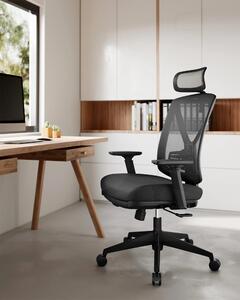 Sedia ergonomica da ufficio - Sedia confortevole - Sedia da lavoro - Sedia per ufficio - Sedia da scrivania con poggiapiedi