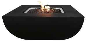 Stufa a gas per interni, finitura cemento nero - Riscaldamento d'ambiente - Design moderno - Efficiente dal punto di vista energetico