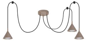 BRILAGI - LED Lampadario a sospensione con cavo CONE TRIPLE SPIDER 3xGX53/15W/230V beige