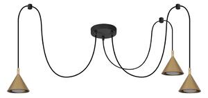 BRILAGI - LED Lampadario a sospensione su cavo CONE TRIPLE SPIDER 3xGX53/15W/230V oro
