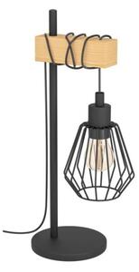 Eglo 780173 - Lampada da tavolo TABODI 1xE27/40W/230V pino/nero
