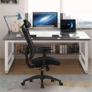 Sedia da ufficio ergonomica con schienale in rete – Sedia da ufficio regolabile – Portata massima: 150 kg