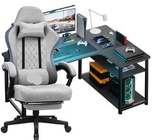 Sedia da gioco – Sedia da ufficio – Poltrona da gaming – Altezza regolabile – Rotazione a 360° con ruote