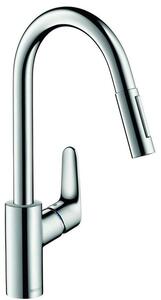 Rubinetto da cucina – Miscelatore da cucina estraibile – Bocca girevole a 180° – Ottone con dischi ceramici